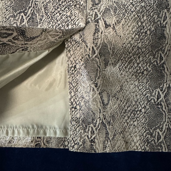 Spiegel leather  Snake Print Pencil Skirt - Black and Gray - Picture 3 of 10